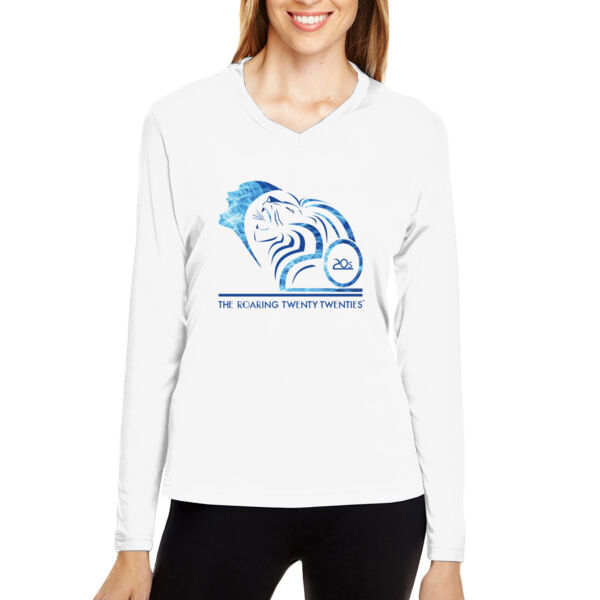 Women's Performance Long Sleeve T-Shirt Blue Thumbnail